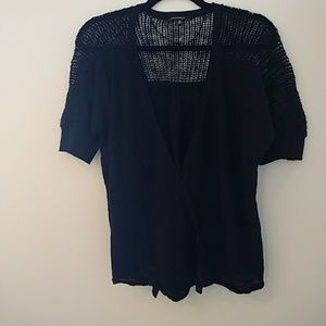 Short sleeved black cardigan